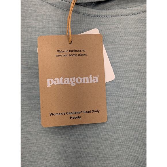 NWT Patagonia Women's Capilene Cool Daily Hoody in Thermal Blue size XL - Picture 5 of 8